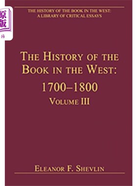 海外直订History of the Book in the West: 1700-1800 西方书籍史:1700-1800年