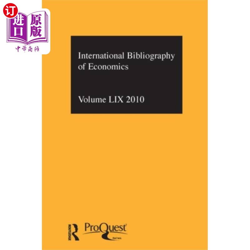 海外直订IBSS: Economics: 2010 Vol.59 经济学:2010年第59卷