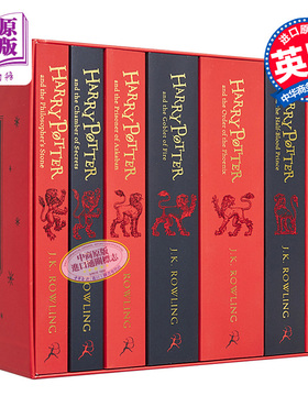 哈利波特1-7册套装 格兰芬多学院 平装版 Harry Potter Gryffindor Paperback 英文原版 JK Rowling JK罗琳【中商原版】