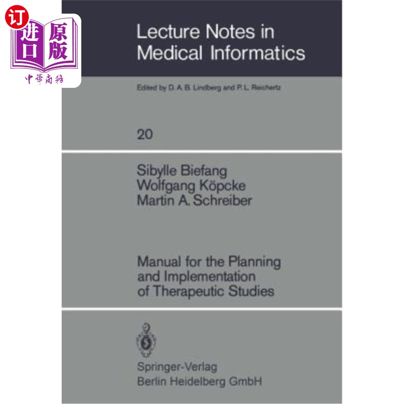 海外直订医药图书Manual for the Planning and Implementation of Therapeutic Studies 治疗研究计划和实施手册