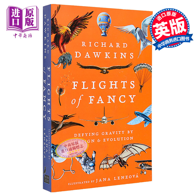 预售 奇幻飞行 英文原版 Flights of Fancy Richard Dawkins 通过设计和进化挑战重力 飞行 科普百科 飞行知识【中商原版】