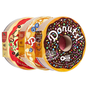 低幼儿童食谱游戏纸板异形书3册套装 美食篇 Made with Love Pizza 披萨 Pancakes 班戟 Donuts 甜甜圈 英文原版【中商原版】