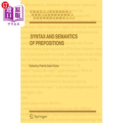 海外直订Syntax and Semantics of Prepositions 介词的句法和语义