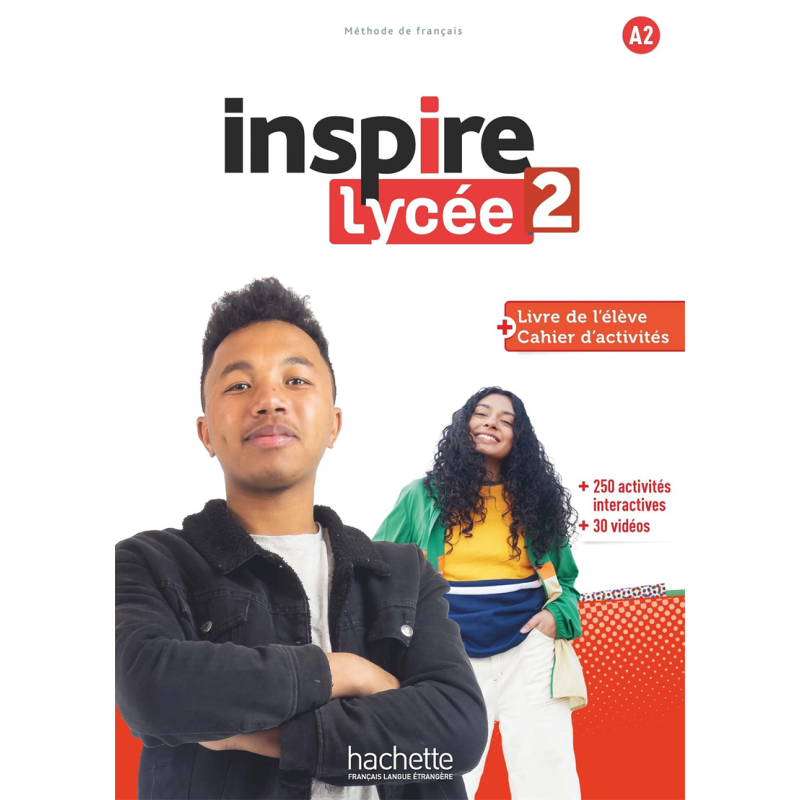 青少儿法语教材 Inspire 2 法文原版 Inspire Lycee A2 Livre  cahier Collectif 法文教材【中商原版】