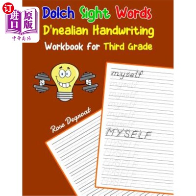 海外直订Dolch Sight Words D'nealian Handwriting Workbook for Third Grade: Practice dneal 三年级Dolch S