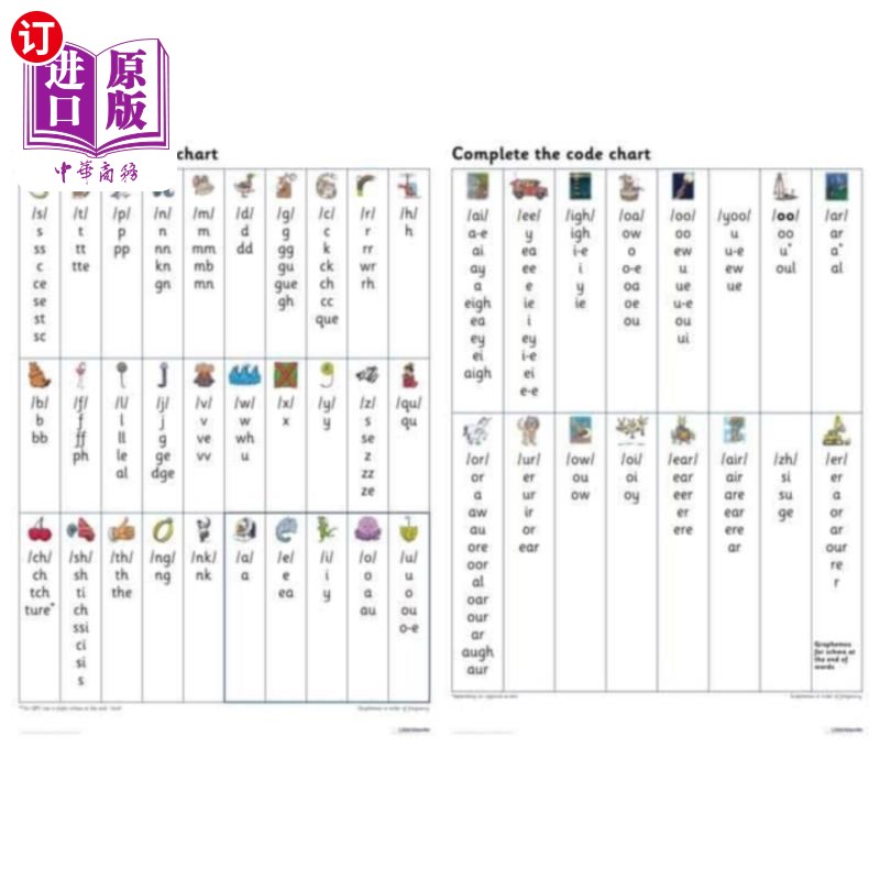 海外直订Complete the Code Grapheme Chart 完成代码图