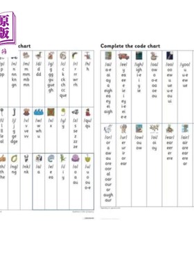 海外直订Complete the Code Grapheme Chart 完成代码图