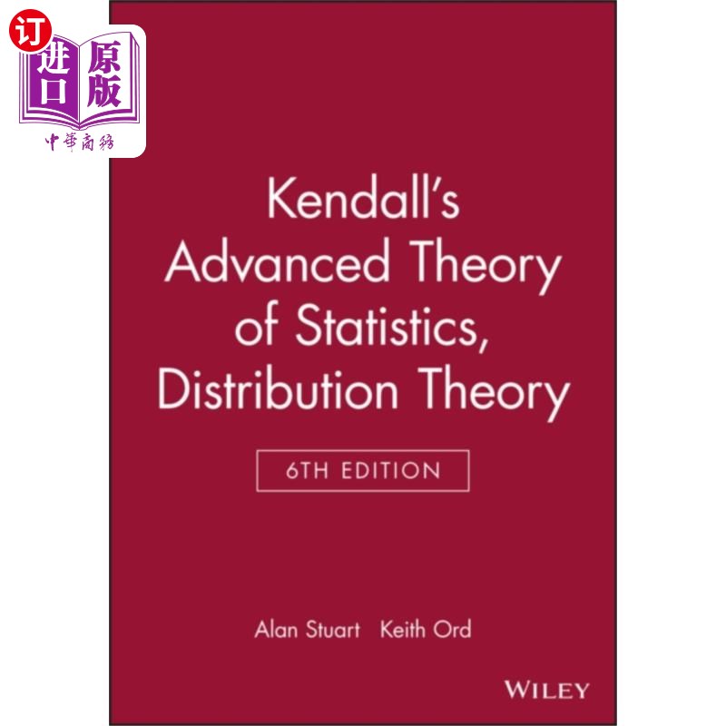 海外直订Kendalls Advanced Theory of Statistics V 1 6e 肯德尔高级统计理论