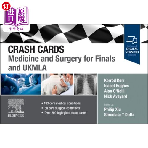 海外直订医药图书Crash Cards: Medicine and Surgery for Finals and... 崩溃卡片:为决赛和UKMLA的医学和外科手术