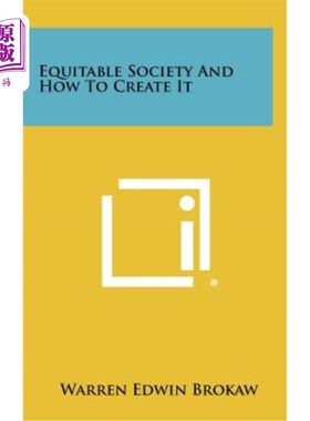 海外直订Equitable Society and How to Create It 公平社会与如何创造公平社会