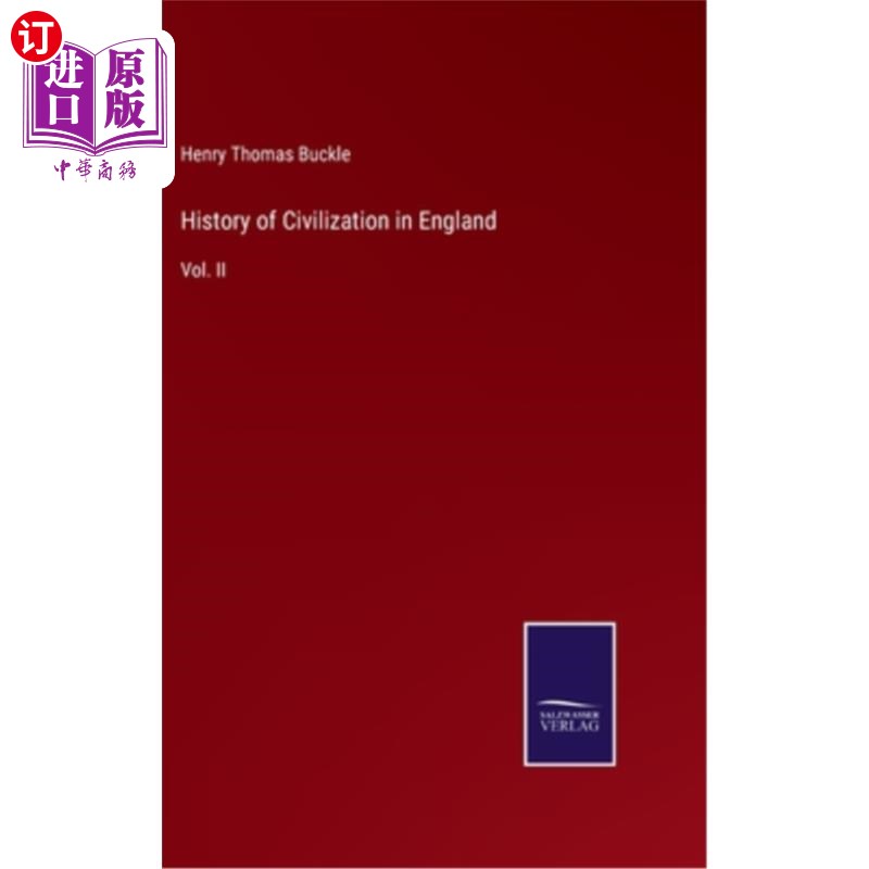 海外直订History of Civilization in England: Vol. II 英国文明史:第二卷