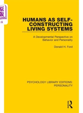 海外直订Humans as Self-Constructing Living Systems 人类是自我构建的生命系统
