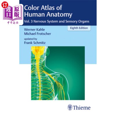 海外直订医药图书Color Atlas of Human Anatomy: Vol. 3 Nervous System and Sensory Organs 人体解剖学彩色图集:卷3神经系