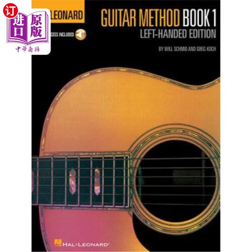 海外直订Hal Leonard Guitar Method, Book 1 - Left-Handed Edition Book/Online Audio [With  哈尔·伦纳德吉他方法，第1册