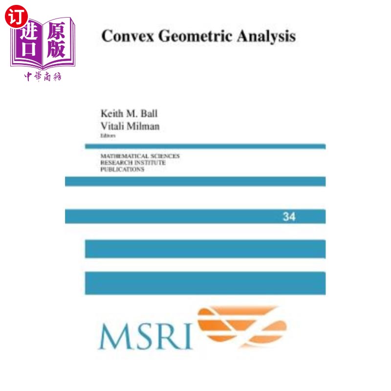海外直订Convex Geometric Analysis 凸几何分析