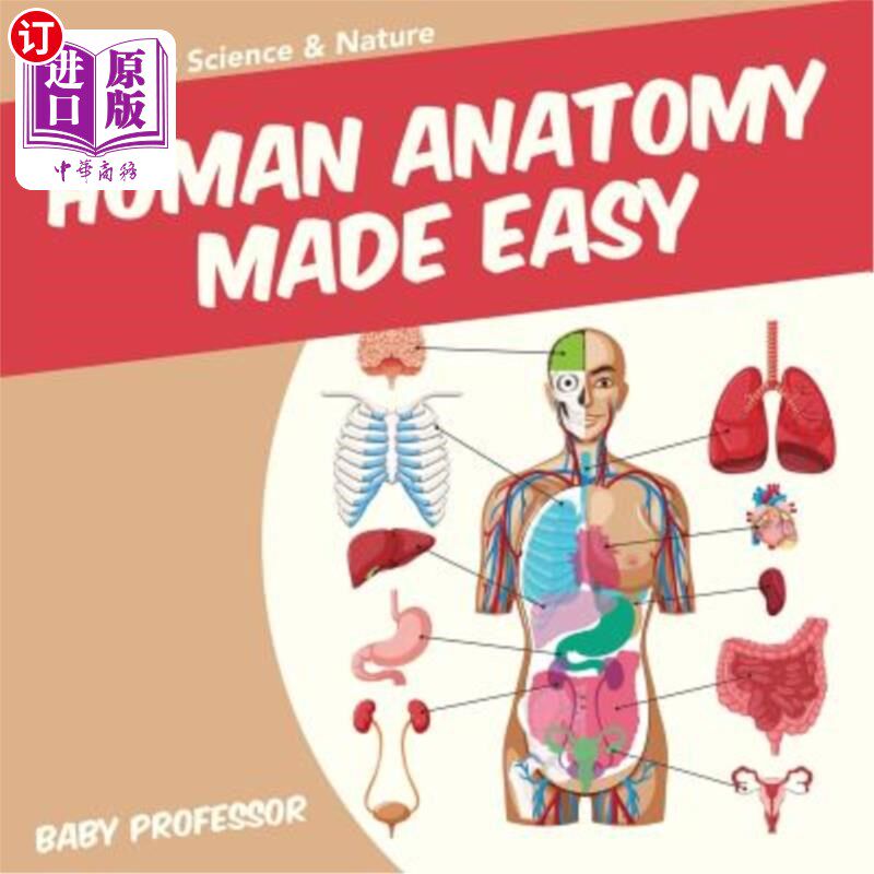 海外直订Human Anatomy Made Easy - Children's Science & Nature 人体解剖变简单-儿童科学与自然