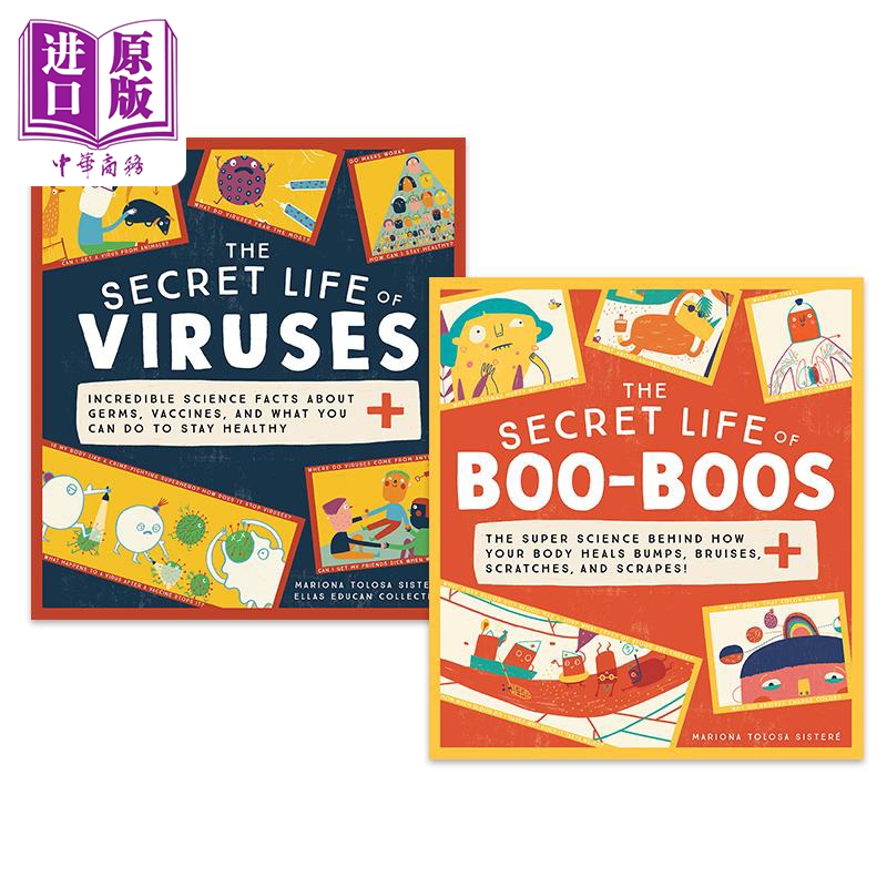 The Secret Life of Viruses Boo-Boos 秘密生活系列 儿童生理知识科普绘本2册套装 病毒 伤斑 英文原版进口图书【中商原版】
