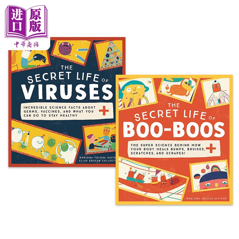 The Secret Life of Viruses Boo-Boos秘密生活系列儿童生理知识科普绘本2册套装病毒伤斑英文原版进口图书【中商原版】