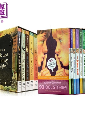 纽伯瑞获奖英文原版儿童文学15册套装 Wrinkle in Time 时间的皱纹 Andrew Clements经典校园小说 Frindle 粉灵豆【中商原版?