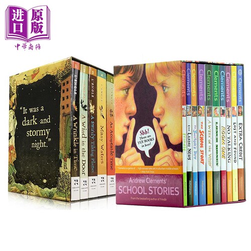 纽伯瑞获奖英文原版儿童文学15册套装 Wrinkle in Time 时间的皱纹 Andrew Clements经典校园小说 Frindle 粉灵豆【中商原版?