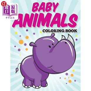 Animals 婴儿动物彩绘书：2 Book 4岁儿童彩绘书 Kids Ages Books 海外直订Baby Coloring