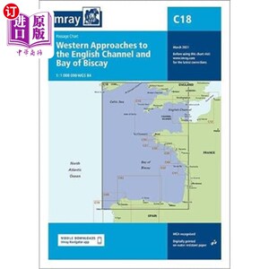 海外直订C18 Western Approaches to the English Channel & ... C18通往英吉利海峡和比斯开湾的西部航道