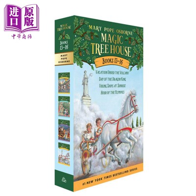 现货 Magic Tree House 神奇树屋卷 13-16册 盒装 英文原版 进口原版 5岁到8岁 儿童章节桥梁书 Mary Pope Osborne【中商原版】