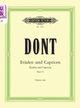 海外直订古英语 24 Etudes and Caprices Op. 35 for Violin 小提琴练习曲与随想曲作品35