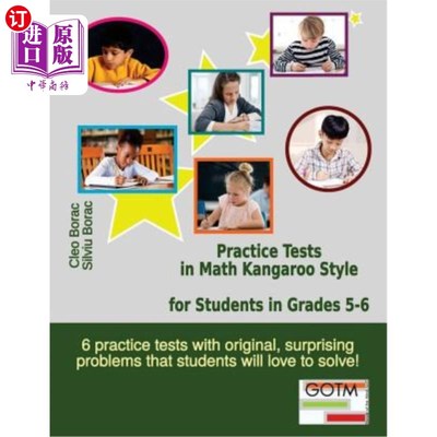 海外直订Practice Tests in Math Kangaroo Style for Students in Grades 5-6 5-6年级学生数学袋鼠式练习测验