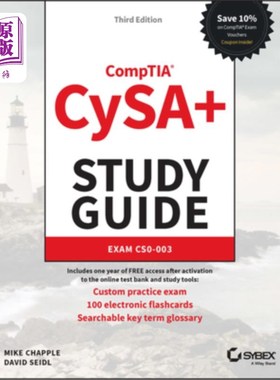 海外直订Comptia Cysa+ Study Guide: Exam Cs0-003 Comptia Cysa+学习指南:考试Cs0-003
