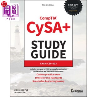 海外直订Comptia Cs0 学习指南 考试Cs0 Exam Comptia Guide Study Cysa 003