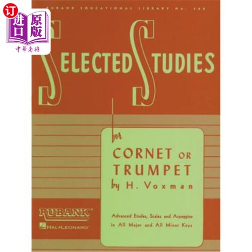 海外直订Selected Studies: For Cornet or Trumpet 选修：短号或小号