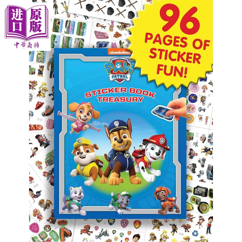 贴贴书 汪汪队宝库 Nick Paw Patrol Sticker Book Treasury 英文原版 儿童贴纸书 绘本图画故事书 进口童书【中商原版】