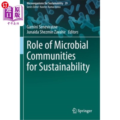 海外直订Role of Microbial Communities for Sustainability 微生物群落对可持续性的作用