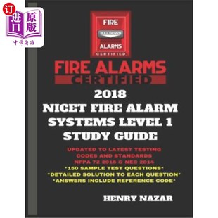 海外直订2018 Nicet Fire Alarm Systems Level 1 Study Guide 2018年NICET火灾报警系统1级研究指南
