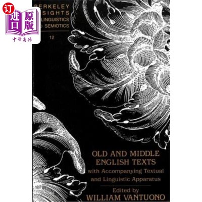 海外直订Old and Middle English Texts with Accompanying Textual and Linguistic Apparatus 古英语和中古英语文本及其伴