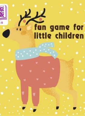 海外直订fun game for little children: Christmas Coloring Pages with Animal, Creative Art 儿童趣味游戏：圣诞动物彩页