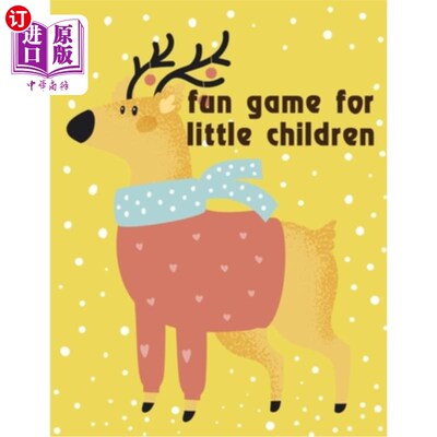 海外直订fun game for little children: Christmas Coloring Pages with Animal, Creative Art 儿童趣味游戏：圣诞动物彩页