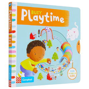 【中商原版】英文原版进口儿童书Busy Books：Busy Playtime繁忙的游戏时间 儿童玩具纸板游戏操作书 带小机关 纸板游戏操作?