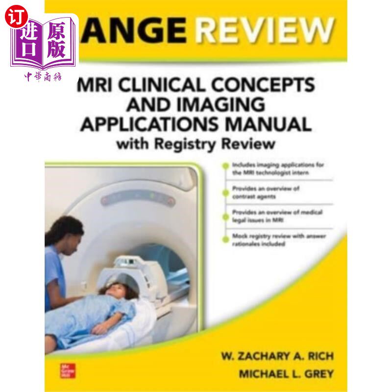 海外直订医药图书LANGE Review: MRI Clinical Concepts and Imaging ... LANGE综述:MRI临床概念和成像应用手册与注册表综述