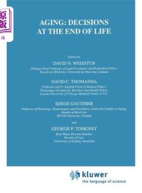 海外直订医药图书Aging: Decisions at the End of Life 衰老：临终时的决定