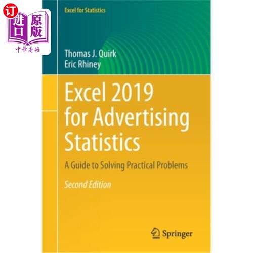 海外直订Excel 2019 for Advertising Statistics: A Guide to Solving Practical Problems Excel 2019广告统计