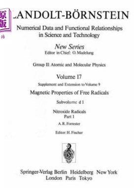 海外直订Nitroxide Radicals / Nitroxid-Radikale 1 氮氧化物自由基/ nitrooxide - radikale