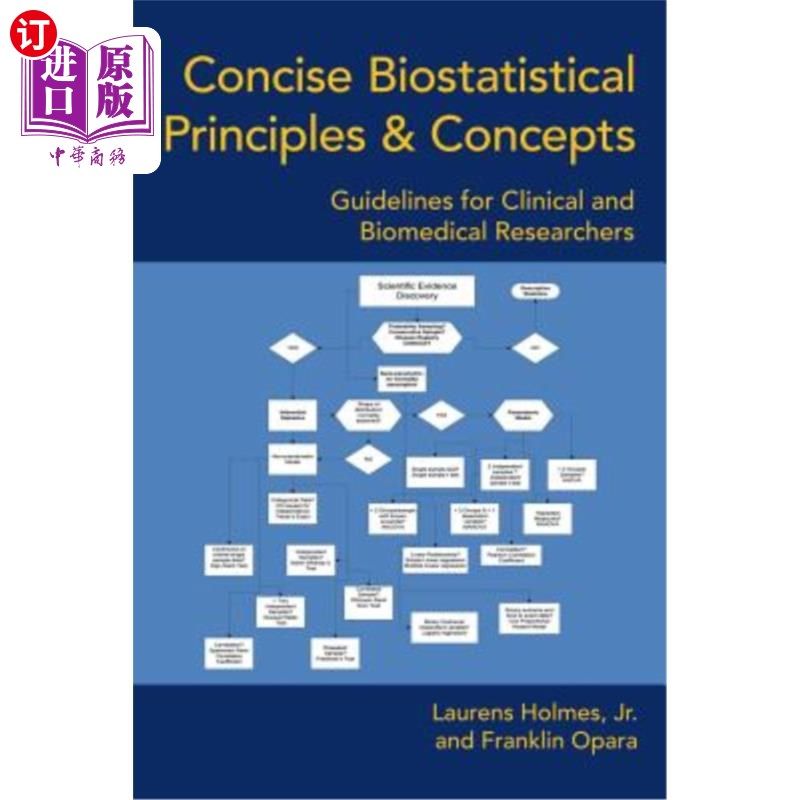 海外直订Concise Biostatistical Principles & Concepts: Guidelines for Clinical and Biomed 简明生物统计学原理和概念: