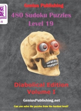 海外直订480 Sudoku Puzzles Level 19 - Diabolical Edition Volume 1: Can you solve the Puz 480数独难题19级