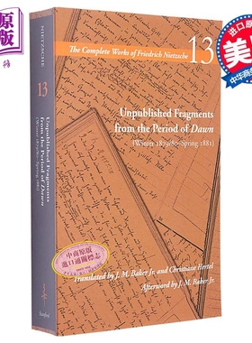 尼采作品集 黎明时期的未出版片段 the Period of Dawn 英文原版 Friedrich Nietzsche 人文社科【中商原版】