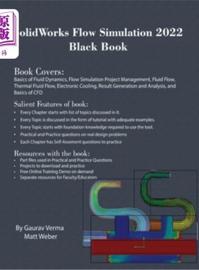 海外直订SolidWorks Flow Simulation 2022 Black Book SolidWorks Flow Simulation 2022黑皮书