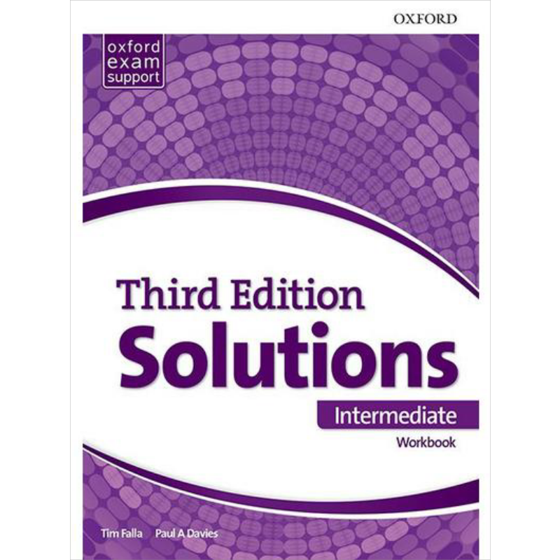 现货 Oxford牛津大学出版 Solutions Intermediate Workbook 中级练习册 新版 第三版 ESL自学教辅 英语语言学习用书【中商原版】