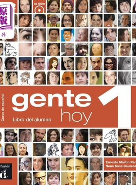现货 西班牙成人教材 GENTE HOY 1 学生用书+音频 A1-A2 LIBRO DEL ALUMNO+CD 西班牙文原版 Difusion 西语 语言学习【中商原版】