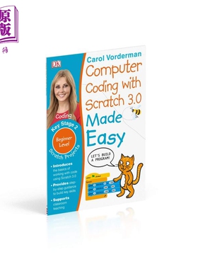 Computer Coding with Scratch 3.0 Made Easy DK 轻松学编程 编写游戏项目 儿童计算机语言 代码教程 英文原版【中商原版】